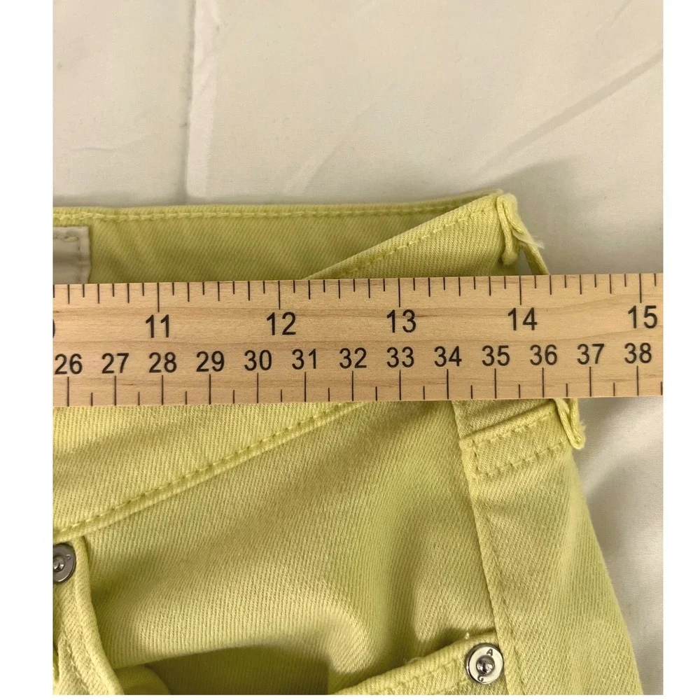 AG Prima Ankle Skinny Leg Jeans Chartreuse Yellow‎ Denim Pants Size 29